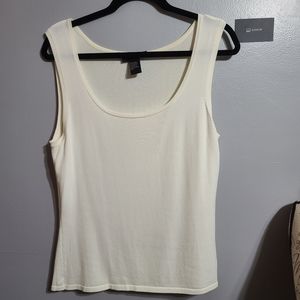 NWOT Elizabeth Dalton Cream Tank Sleeveless SZ L